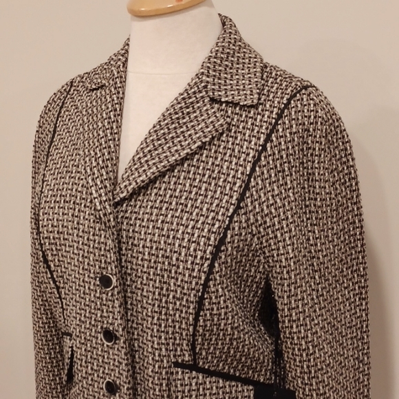 Zenobia Textured Woven Wool Blend Blazer NEW- Sz. 10 - Picture 3 of 13